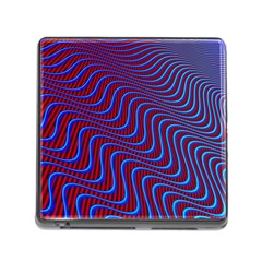 Wave Pattern Background Curves Memory Card Reader (square) by Celenk