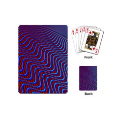 Wave Pattern Background Curves Playing Cards (mini)  by Celenk