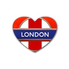 London England Heart Coaster (4 pack) 