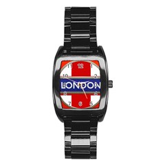 London England Stainless Steel Barrel Watch by Celenk