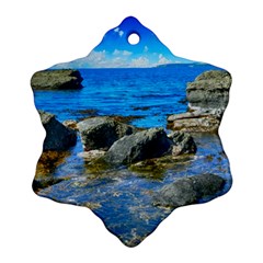 Shoreline Sea Coast Beach Ocean Ornament (snowflake) by Celenk