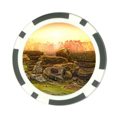 Rocks Outcrop Landscape Formation Poker Chip Card Guard by Celenk