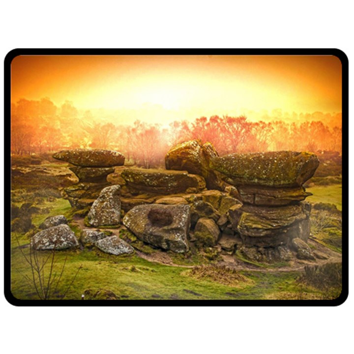 Rocks Outcrop Landscape Formation Fleece Blanket (Large) 