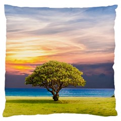 Tree Sea Grass Nature Ocean Large Cushion Case (two Sides)