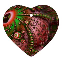 Fractal Symmetry Math Visualization Ornament (heart) by Celenk