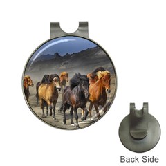 Horses Stampede Nature Running Hat Clips With Golf Markers by Celenk