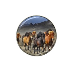 Horses Stampede Nature Running Hat Clip Ball Marker (4 Pack) by Celenk