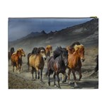 Horses Stampede Nature Running Cosmetic Bag (XL) Back