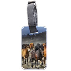 Horses Stampede Nature Running Luggage Tags (two Sides) by Celenk