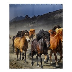 Horses Stampede Nature Running Shower Curtain 60  X 72  (medium)  by Celenk