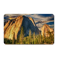 Mountains Landscape Rock Forest Magnet (rectangular) by Celenk