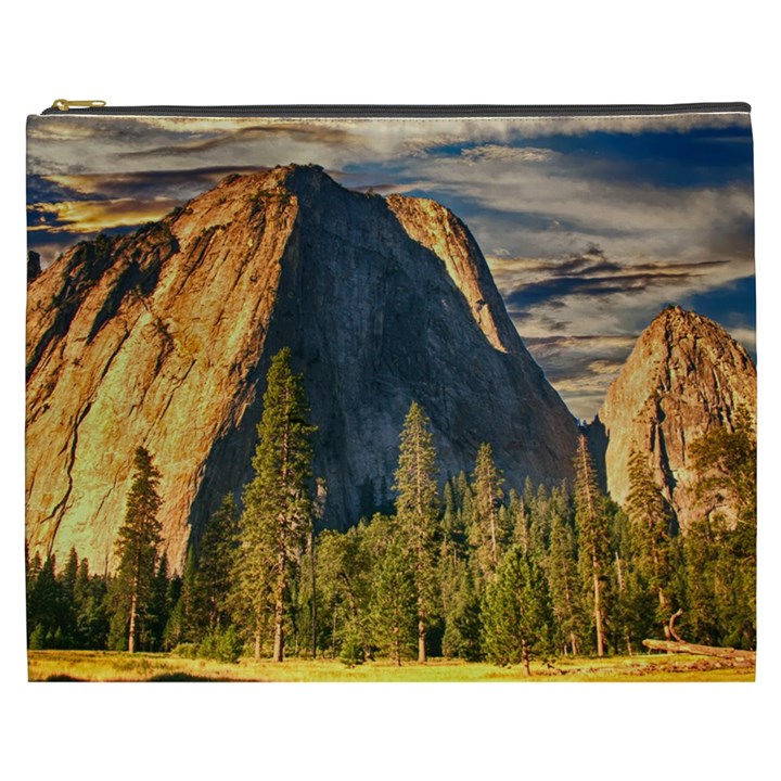 Mountains Landscape Rock Forest Cosmetic Bag (XXXL) 