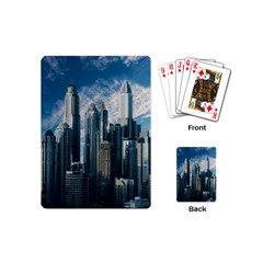 Skyscraper Cityline Urban Skyline Playing Cards (mini)  by Celenk