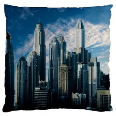 Skyscraper Cityline Urban Skyline Large Cushion Case (two Sides)