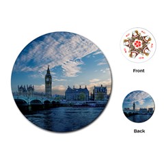 London Westminster Landmark England Playing Cards (round)  by Celenk