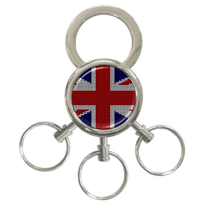 Union Jack Flag British Flag 3-Ring Key Chains