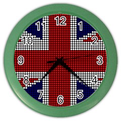 Union Jack Flag British Flag Color Wall Clocks by Celenk