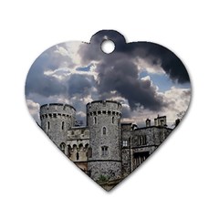 Castle Building Architecture Dog Tag Heart (one Side) by Celenk