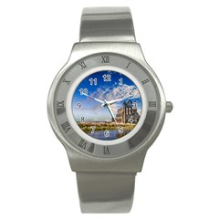 Ruin Church Ancient Architecture Stainless Steel Watch by Celenk