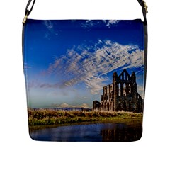 Ruin Church Ancient Architecture Flap Messenger Bag (l)  by Celenk