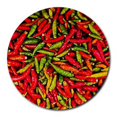 Chilli Pepper Spicy Hot Red Spice Round Mousepads by Celenk