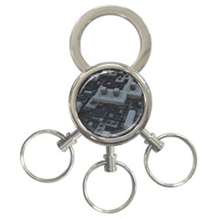 Backdrop Construction Pattern 3-ring Key Chains by Celenk