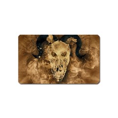 Skull Demon Scary Halloween Horror Magnet (name Card) by Celenk