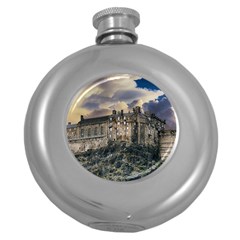 Castle Monument Landmark Round Hip Flask (5 Oz) by Celenk