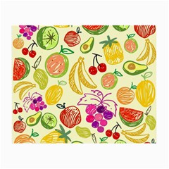 Cute Fruits Pattern Small Glasses Cloth (2-side) by paulaoliveiradesign