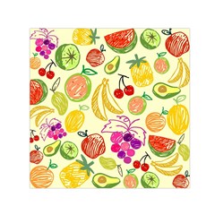 Cute Fruits Pattern Small Satin Scarf (square) by paulaoliveiradesign