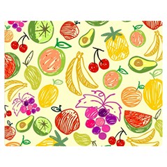 Cute Fruits Pattern Double Sided Flano Blanket (medium)  by paulaoliveiradesign