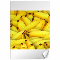 Yellow Banana Fruit Vegetarian Natural Canvas 12  X 18   by Celenk