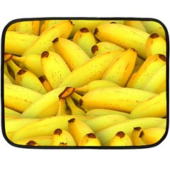 Yellow Banana Fruit Vegetarian Natural Double Sided Fleece Blanket (mini)  by Celenk
