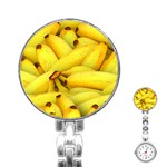 Yellow Banana Fruit Vegetarian Natural Stainless Steel Nurses Watch Front