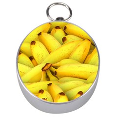 Yellow Banana Fruit Vegetarian Natural Silver Compasses by Celenk