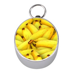 Yellow Banana Fruit Vegetarian Natural Mini Silver Compasses by Celenk