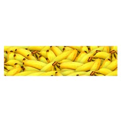 Yellow Banana Fruit Vegetarian Natural Satin Scarf (oblong) by Celenk