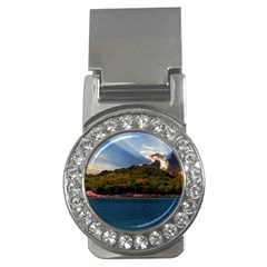 Island God Rays Sky Nature Sea Money Clips (cz) 