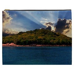 Island God Rays Sky Nature Sea Cosmetic Bag (xxxl) 