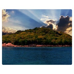 Island God Rays Sky Nature Sea Double Sided Flano Blanket (medium)  by Celenk