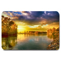 Landscape Lake Sun Sky Nature Large Doormat 