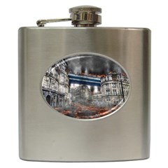 Destruction City Building Hip Flask (6 Oz) by Celenk