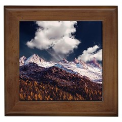 Mountain Sky Landscape Hill Rock Framed Tiles by Celenk