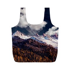 Mountain Sky Landscape Hill Rock Full Print Recycle Bags (m)  by Celenk