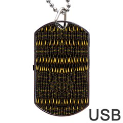 Hot As Candles And Fireworks In The Night Sky Dog Tag Usb Flash (one Side) by pepitasart