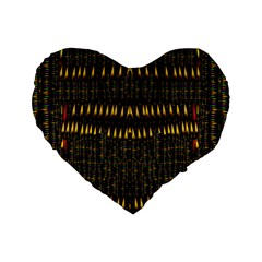 Hot As Candles And Fireworks In The Night Sky Standard 16  Premium Heart Shape Cushions by pepitasart