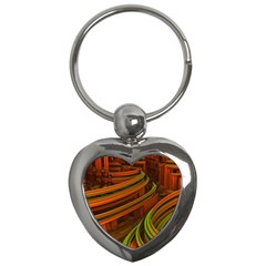 Science Fiction Technology Key Chains (heart)  by Celenk