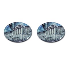 Storm Rain Lightning Weather Cufflinks (oval) by Celenk