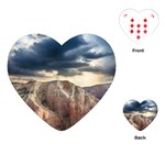 Nature Landscape Clouds Sky Rocks Playing Cards (Heart)  Front