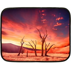 Desert Arid Dry Drought Landscape Double Sided Fleece Blanket (mini)  by Celenk